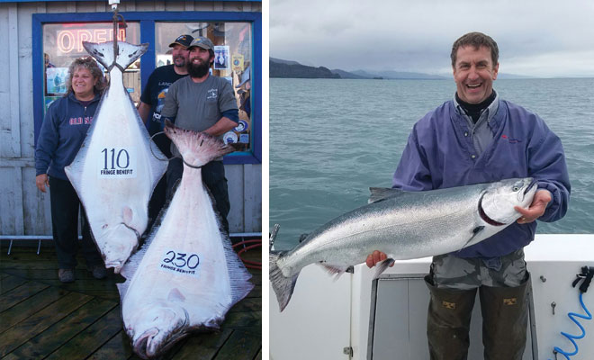 silver salmon in homer, halibut