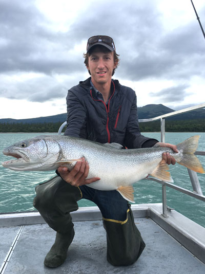 Erik Salitan with lake trout