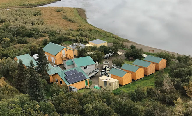 Aerial Nushagak River Adventures lodge