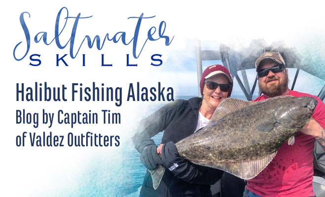 Alaska anglers with halibut