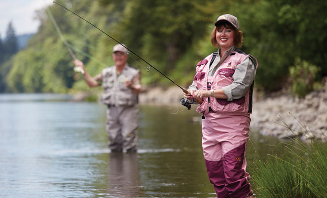 Fishing in Caddis Waders