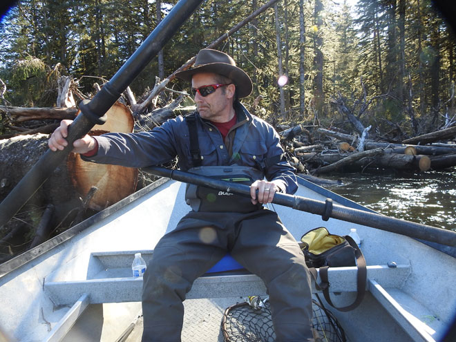 drift boat fishing Situk River steelhead