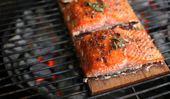 Sockeye salmon cedar