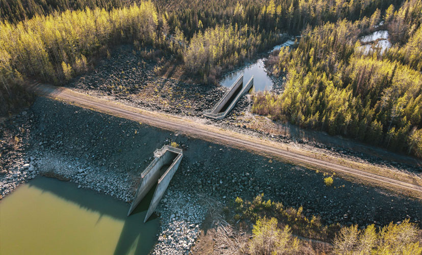 Eklutna River dam