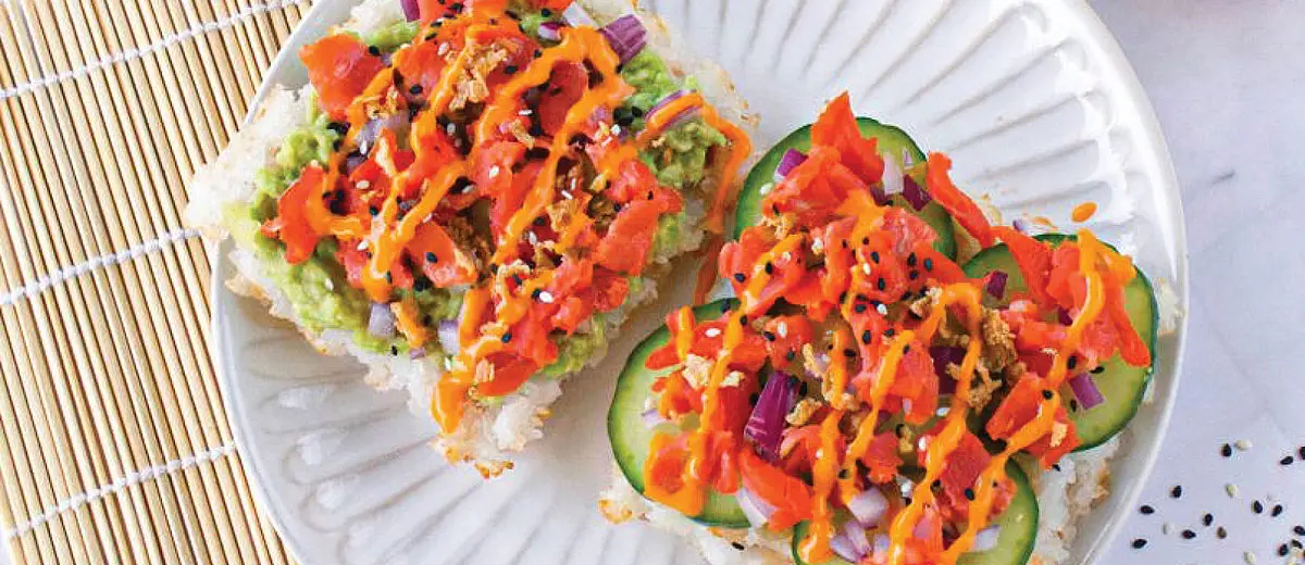 Sushi waffles